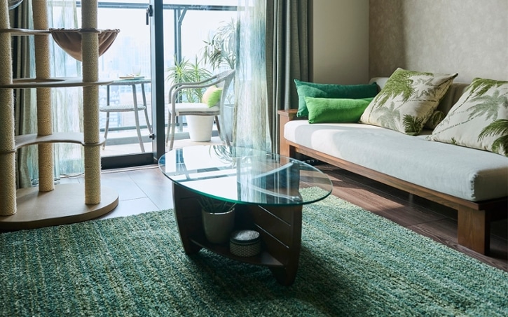 ◎コンソールテーブル 収納棚付きローテーブル 幅100×奥行30×高さ