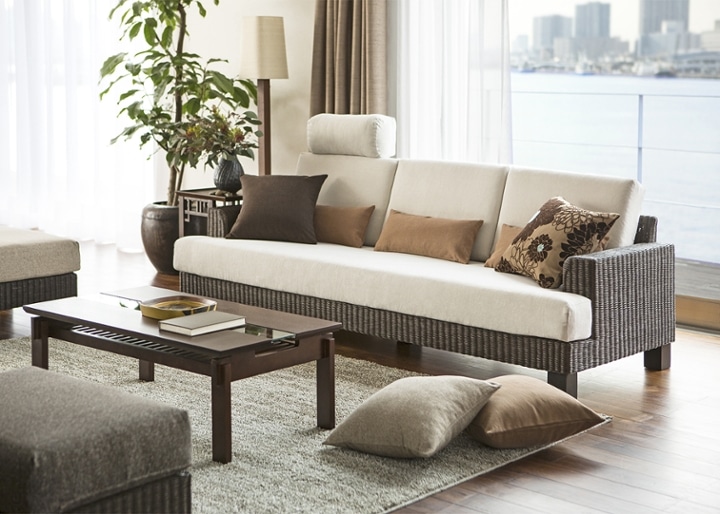 ソファー一式 ラタン 籐 アジアン風ラタンソファー