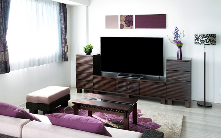 テレビボード ダークブラウン