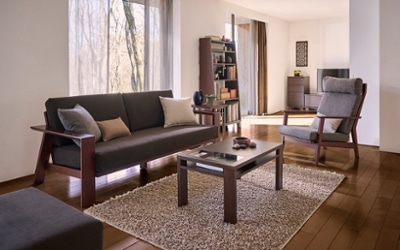 どでかいソファー 茶色 二人がけ 4人は座れる 2人掛け 多機能